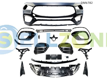 Τuning εμπρόσθιου προφυλακτήρα με προσθήκες, σπλίτερ και γρίλιες για Mercedes CLA C118 AMG 2020+ - DMb782